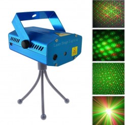 Дискотечен лазер със светлинни ефекти, реагиращи на баса