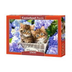 Пъзел Castorland от 1500 части - Сладки котенца