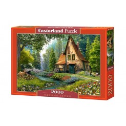 Пъзел Castorland от 2000 части - Къща в гората
