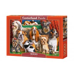 Пъзел Castorland от 3000 части - Кучета от Марчело Корти