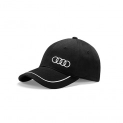 Оригинална черна шапка с бродирано лого на Audi