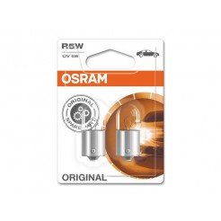 Комплект 2 броя халогенни крушки Osram R5W Original 12V, 5W, BA15s