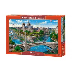 Пъзел Castorland от 500 части - Изглед към Нотр Дам, Париж