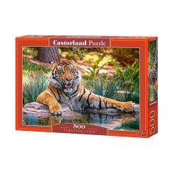 Пъзел Castorland от 500 части -  Суматрански тигър