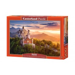 Пъзел Castorland от 500 части - Изглед към замъка Нойшванщайн, Германия