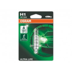 Халогенна крушка Osram H1 UltraLife 12V, 55W, P14.5s, 1 брой