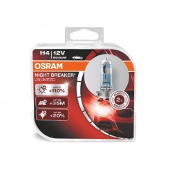 Комплект 2 броя халогенни крушки Osram H4 Night Breaker Unlimited 12V, 60/55W, P43t
