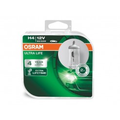Комплект 2 броя халогенни крушки Osram H4 UltraLife 12V, 60/55W, P43t
