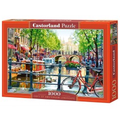 Пъзел Castorland от 1000 части - Амстердам от Ричард Макнийл
