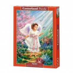 Пъзел Castorland от 500 части - Ангел в цветна градина