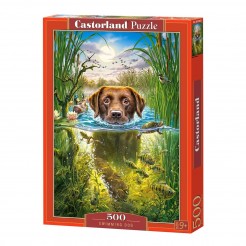Пъзел Castorland от 500 части - Плуващо куче