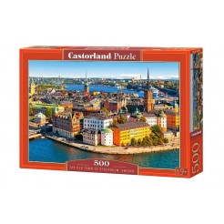 Пъзел Castorland от 500 части - Стария град на Стокхолм, Швеция