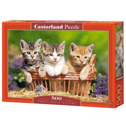 Пъзел Castorland от 500 части - Три любими котенца