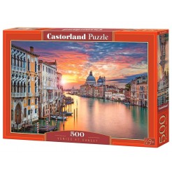 Пъзел Castorland от 500 части - Венеция по залез слънце