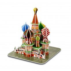3D пъзел Храм Свети Василий - 60 части