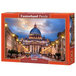 Пъзел Castorland от 500 части -  Базиликата Св. Петър, Рим