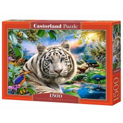 Пъзел Castorland от 1500 части - Бял тигър