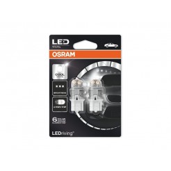 Комплект 2 броя LED лампи Osram тип W21/5W 6000K, 12V, 3W, W3x16q