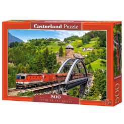 Пъзел Castorland от 500 части - Влак на моста