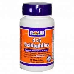 NOW Acidophilus 4X6, 60 caps