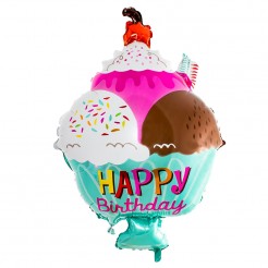Парти балон с надпис Happy Birthday - Мелба, фолио