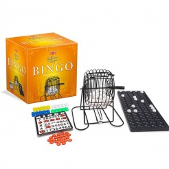 Комплект Бинго от Tactic с метална сфера, топчета, пулове, карти и поставка
