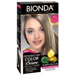 Професионална боя за коса Bionda, Цвят 9.1 - Пепелно рус, 60ml