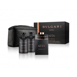 Bvlgari Man In Black ( EDP 100ml + 75ml After Shave Balm + 75ml Shower Gel + несесер ) мъжки подаръчен комплект