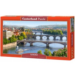 Пъзел Castorland от 4000 части - Мостовете над Вълтава в Прага