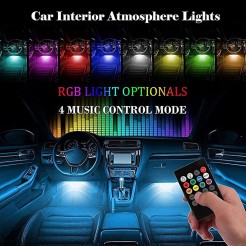 Интериорно LED осветление с дистанционно за автомобил