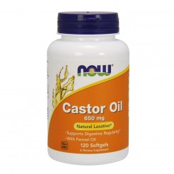 NOW Castor oil (Рициново масло) 650mg, 120 sofgels