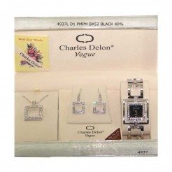 Дамски часовник и подарък обеци и колие Charles Delon CHD-493701