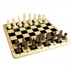 Класически дървен Шах от Tactic в метална кутия