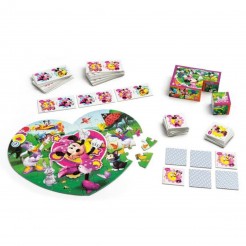 4в1 Игри за момиченце Minnie Mouse Clementoni: Пъзел, Домино, Карти Мемо, Картини с кубчета