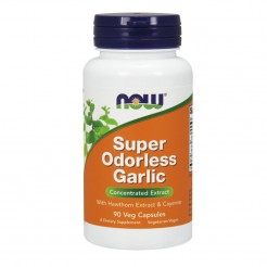 NOW Super Odorless Garlic (Чесън без мирис), 90 капсули