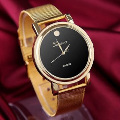 Дамски часовник Geneva Lady Gold с черен дисплей