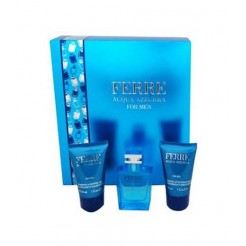 Gianfranco Ferre Acqua Azzurra ( EDT 30ml + 30ml Shower Gel + 30ml After Shave Balm ) мъжки подаръчен комплект 