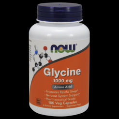 NOW Glycine 1000mg, 100 caps