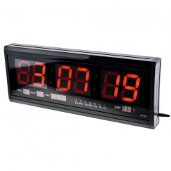 Голям дигитален часовник за стена TL-4819 показва дата, ден, секунди и е със сензор за температура