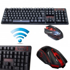 Геймърски комплект безжична клавиатура + безжична мишка HK6500