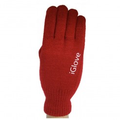 Ръкавици за тъчскрийн с нова "3 Tip" технология - червен