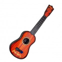 Детска класическа китара с метални струни и прозрачен калъф за съхранение Happytoys