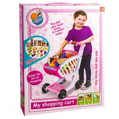Детска количка за пазаруване My Shopping Cart, за момиче