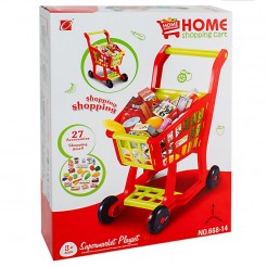 Детска количка за пазаруване с продукти