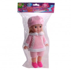 Кукла с розово палтенце и розови обувки