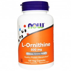 NOW L-Ornithine 500mg, 60 vcaps