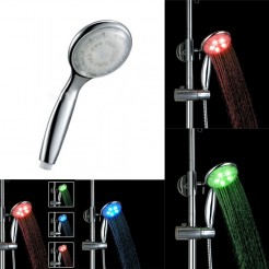 Светеща душ слушалка с 3 LED светлини, светещи според температурата на водата