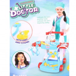 Голям детски лекарски комплект на количка