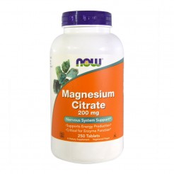 NOW Magnesium Citrate 200mg, 250 tabs