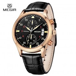 Мъжки часовник Megir Black Yellow Wear